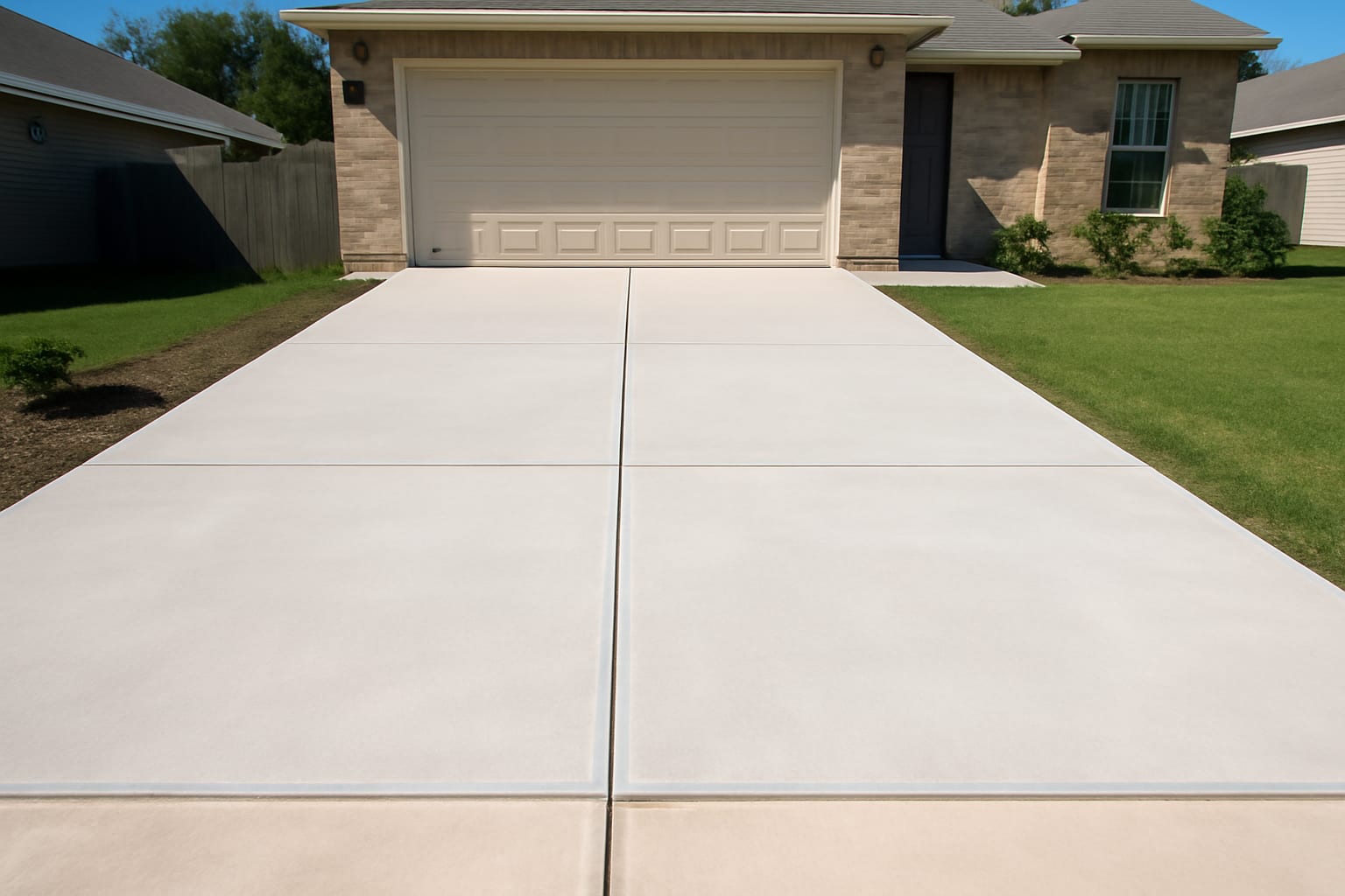 A new concrete driveway in Laredo