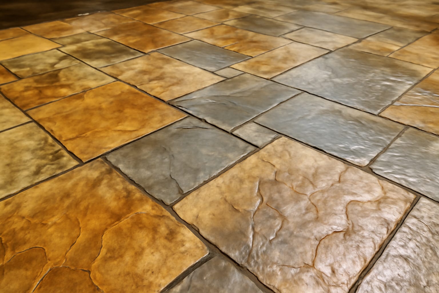 Stamped concrete that looks like stone